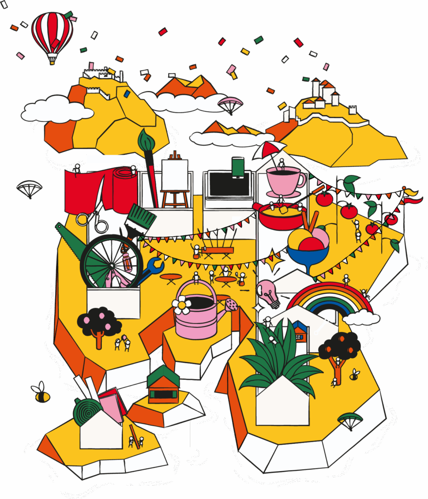 Illustration de L'archipel. Iles avec pleins de petits endroits sympas à découvrir.